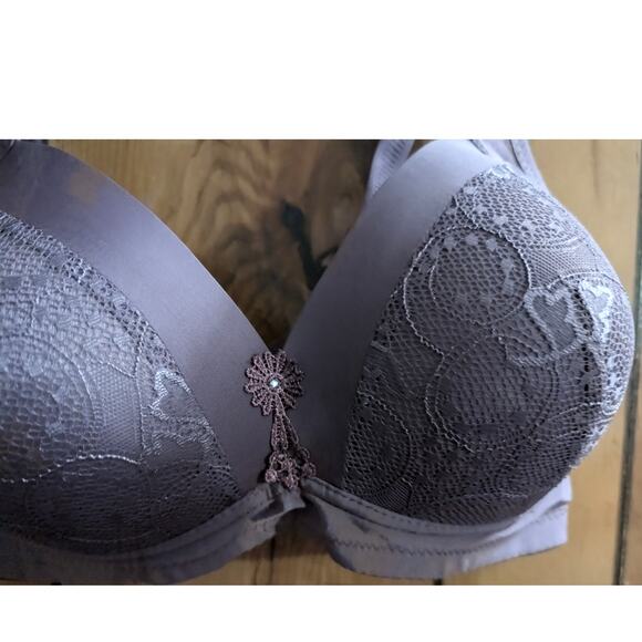 Prima Valentina Bra Plus Size 40C 40 C Lace Underwire Padded Purple NWOT Molded - Picture 5 of 5